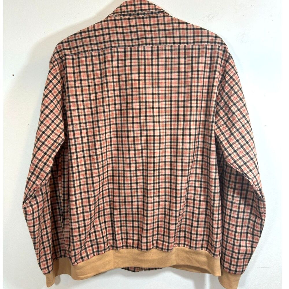 Stag Hill by Haband Red Tan Black Plaid Size L Zip Up Shacket Outdoors Camping - Picture 8 of 11